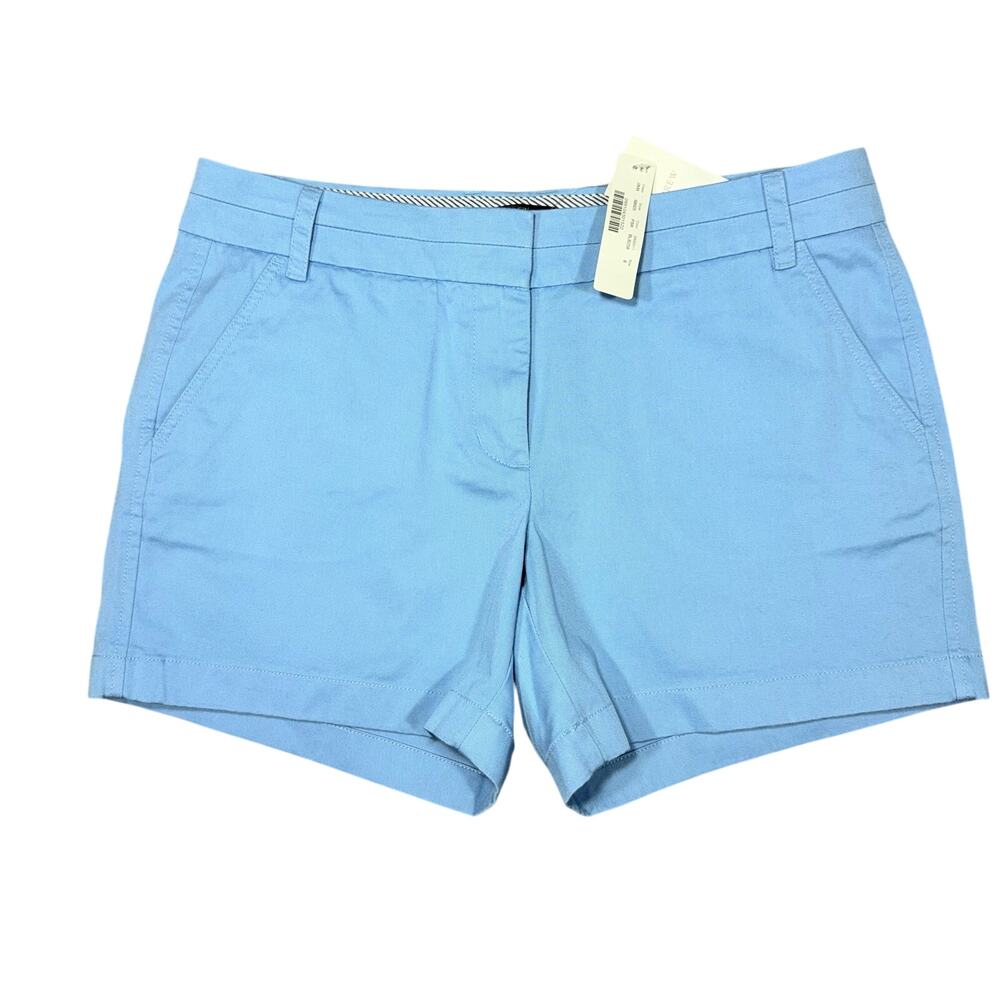 NEW J. Crew Chino Shorts Women's 8 Blue
